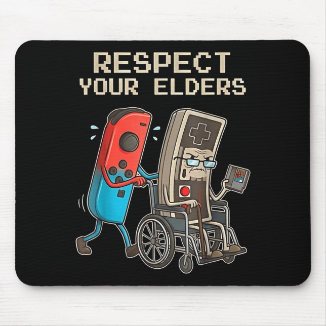 Respect Your Elders Retro Gaming Funny Gamer Contr Musmatta (Framsidan)