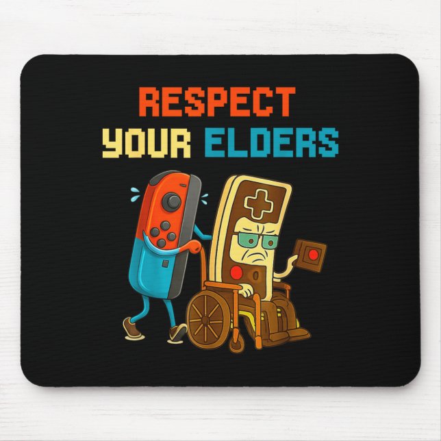Respect Your Elders Retro Gaming Funny Gamer Contr Musmatta (Framsidan)