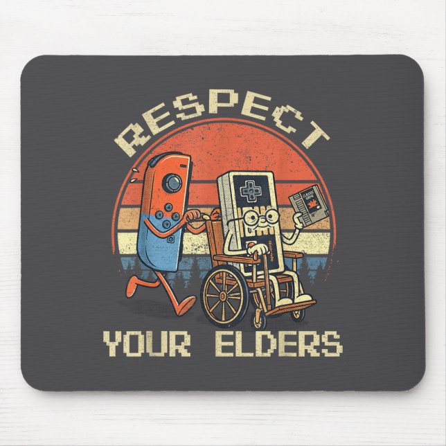 Respect Your Elders Retro Gaming Funny Gamer Contr Musmatta (Framsidan)