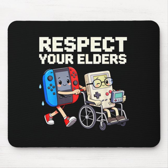 Respect Your Elders Retro Gaming Funny Gamer Contr Musmatta (Framsidan)