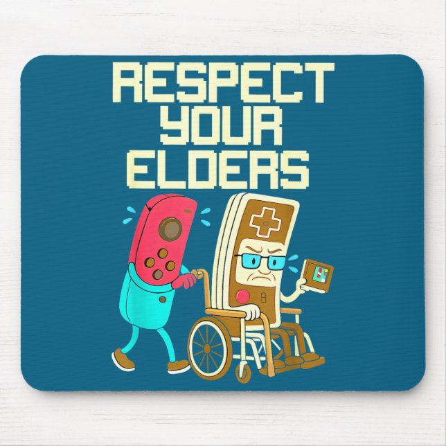 Respect Your Elders Retro Gaming Funny Gamer Contr Musmatta (Framsidan)