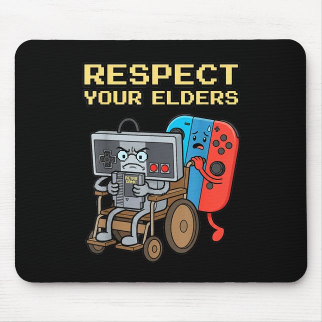Respect Your Elders Retro Gaming Funny Gamer Contr Musmatta (Framsidan)