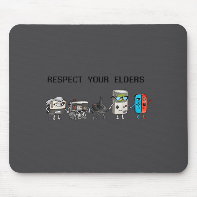 Respect Your Elders Retro Gaming Funny Gamer Contr Musmatta (Framsidan)