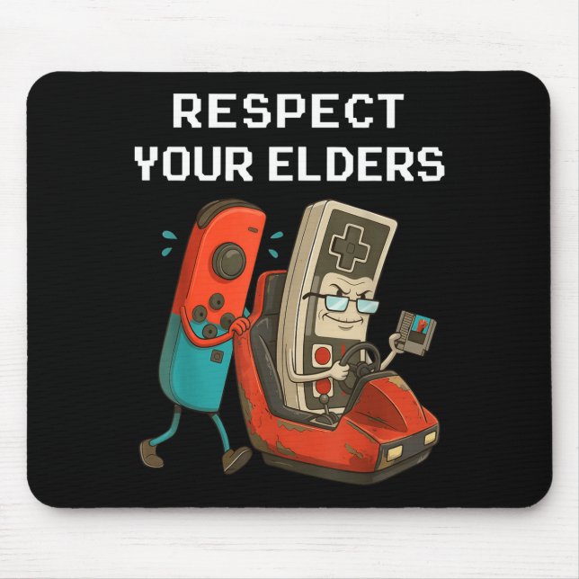 Respect Your Elders Retro Gaming Funny Gamer Contr Musmatta (Framsidan)