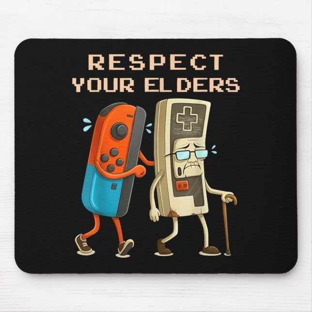 Respect Your Elders Retro Gaming Funny Gamer Contr Musmatta (Framsidan)