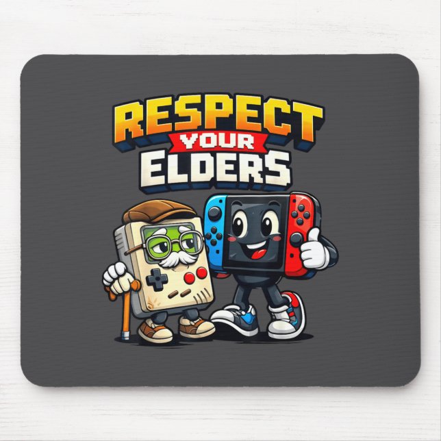 Respect Your Elders Retro Gaming Funny Gamer Contr Musmatta (Framsidan)