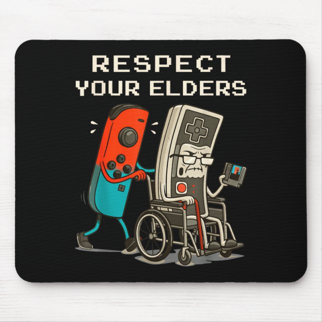 Respect Your Elders Retro Gaming Funny Gamer Contr Musmatta (Framsidan)