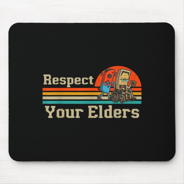 Respect Your Elders Retro Gaming Funny Gamer Contr Musmatta (Framsidan)