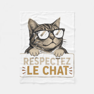 Respectez le chat – Illustration de chat à lunette Fleecefilt