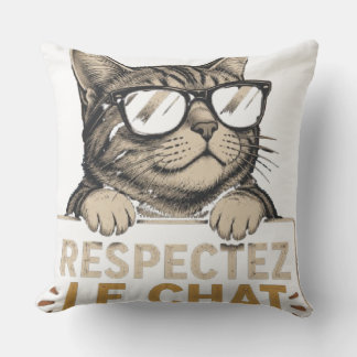 Respectez le chat – Illustration de chat à lunette Kudde
