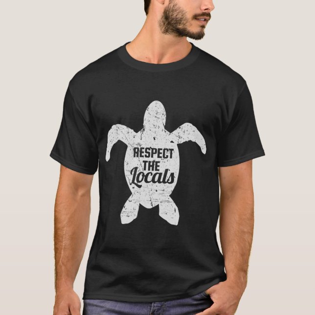 Respecthe Locals Seaurtle Conservation  boy T Shirt (Framsida)