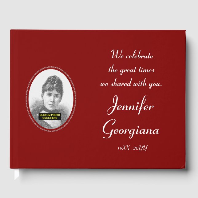 Respekerbar, vanlig begravning/minnesgäst Bok (Framsida)