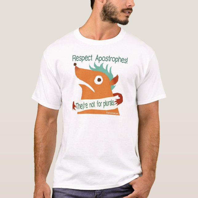 Respekt apostrofer - skjorta t-shirt (Framsida)