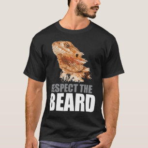 Respekt den roliga skäggiga draken för skägg t shirt