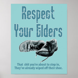 Respekt din fläderaffisch poster