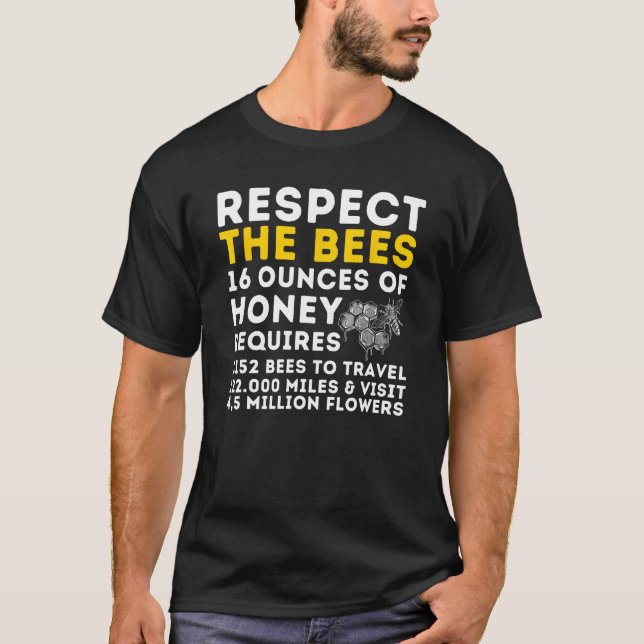 Respekt för bin - biodling och biodling i Älskare T Shirt (Framsida)