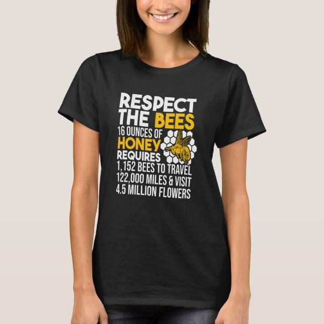Respekt för biodlarnas biodling t shirt (Framsida)