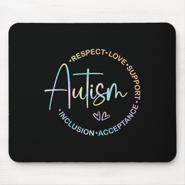 Respekt för Kärlek Support Autism Awareness Month  Musmatta (Framsidan)