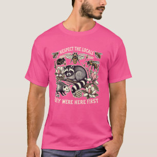 Respekt för lokalerna Opossum Possum Skunk Raccoon T Shirt