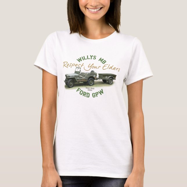 Respekt för MB GPW dina fläderar - damer Tee Shirt (Framsida)