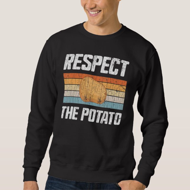 Respekt för potatis, grönsaker Chip Eater Gr Lång Ärmad Tröja (Framsida)