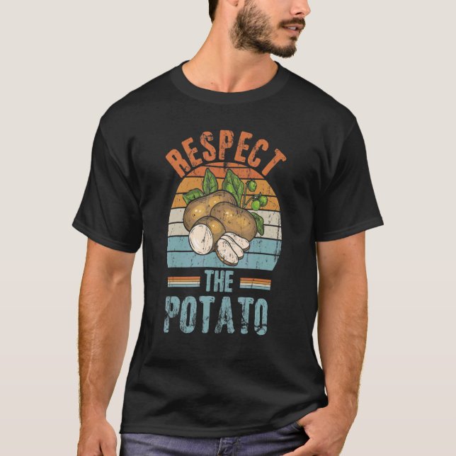 Respekt för potatis, vegetabilisk Chip, eatercos T Shirt (Framsida)