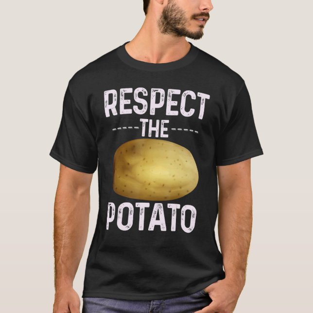 Respekt för potatisroten av grönsaker Vegan T Shirt (Framsida)