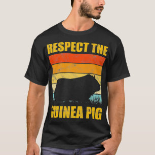 Respekt Guinea Gris Vintage Sunset Retro Pet Roden T Shirt