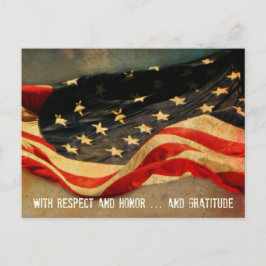 Respekt, heder och tacksamhet Veteranernas dag pos Vykort