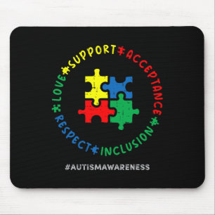 Respekt kärlek stöd Autism Acceptans Månad Kvinnor Musmatta