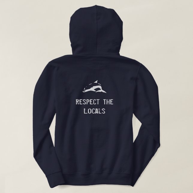 Respekt lokalhoodien t shirt (Design baksida)
