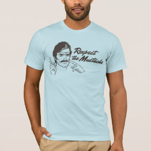 Respekt mustaschT-tröja Tee Shirt