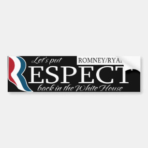 Respekt Romney/Ryan 2012 Bildekal