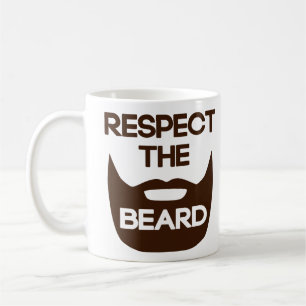 Respekt skägget kaffemugg