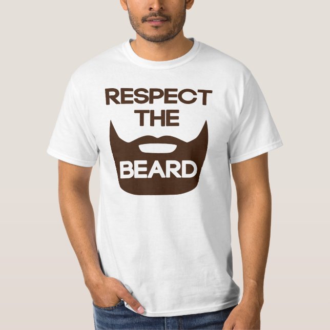 Respekt skägget t-shirt (Framsida)