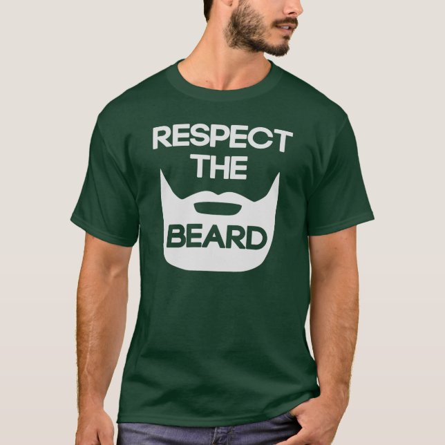 Respekt skägget t-shirt (Framsida)