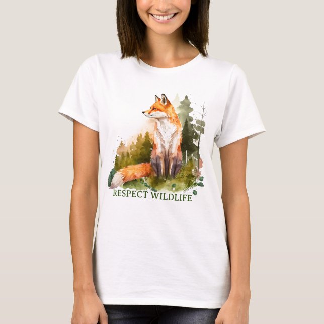 Respekt Wildlife Red Fox T-Shirt (Framsida)