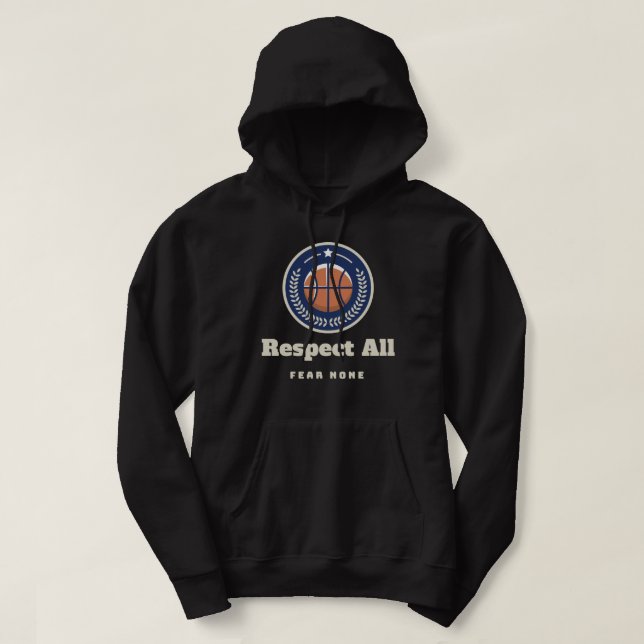 Respektera all rädsla ingen North Carolina Basketb Hoodie (Design framsida)