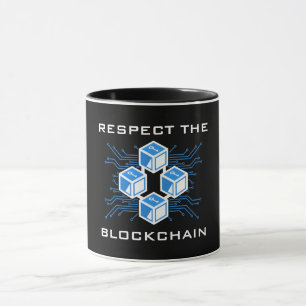 Respektera Anpassningsbarna Blockchain Mugg