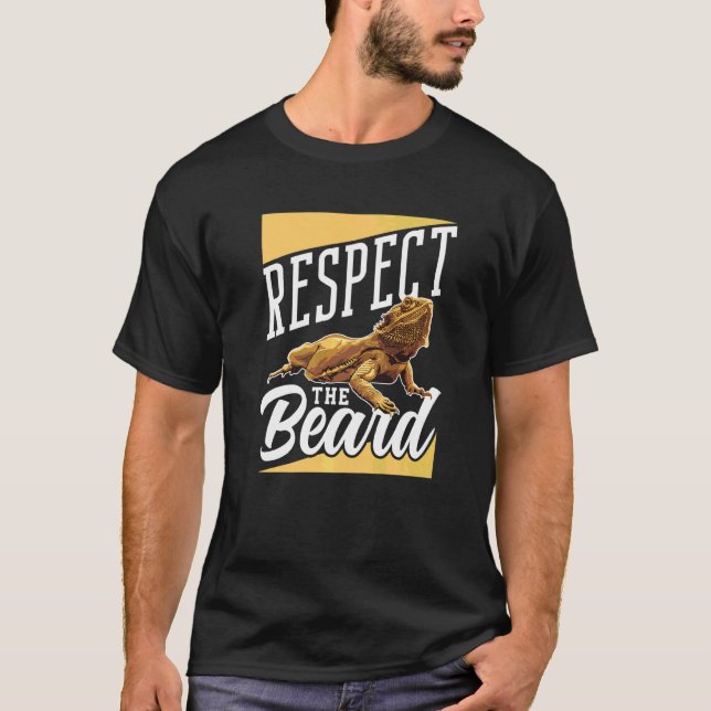 Respektera Beard Beard Lizard T Shirt (Framsida)