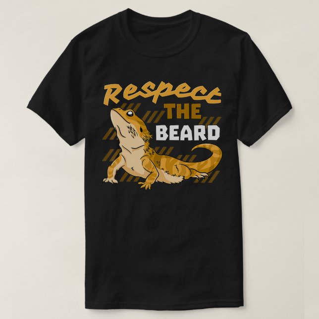 Respektera Beard Tiny Dinosaur Pet Bearded Dragon T Shirt (Design framsida)
