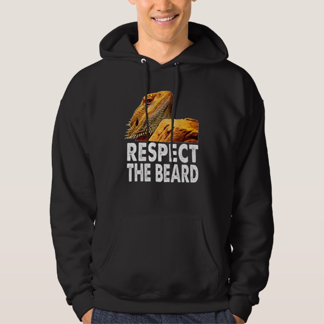 Respektera Beard-ynkliga brud Dragon Lizard Owne Hoodie (Framsida)