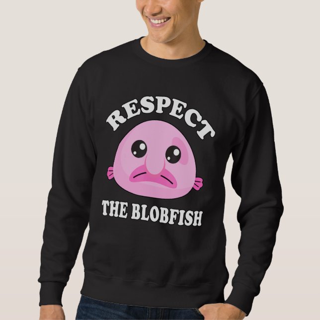 Respektera Blobfish Blobfish-memorandumet Lång Ärmad Tröja (Framsida)