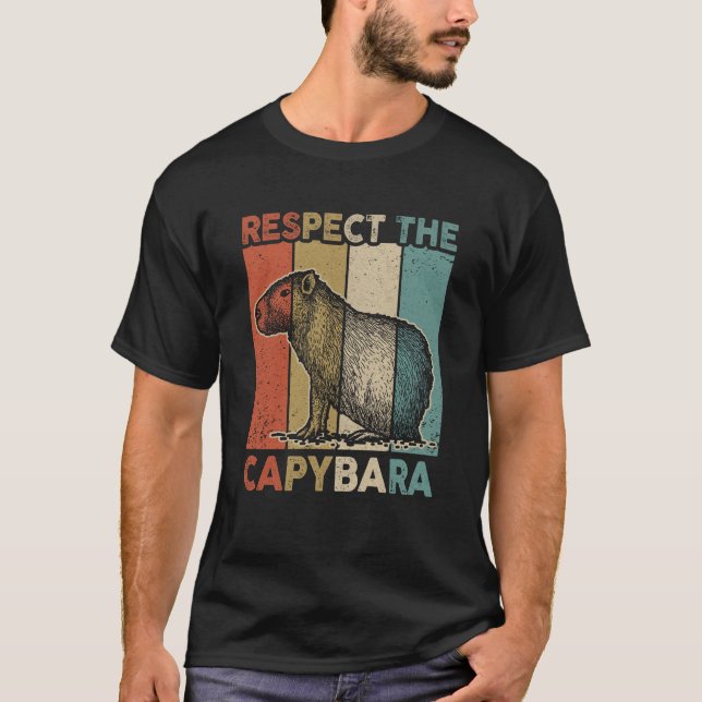 Respektera Capybara Animal Funny Capybara Älskare T Shirt (Framsida)