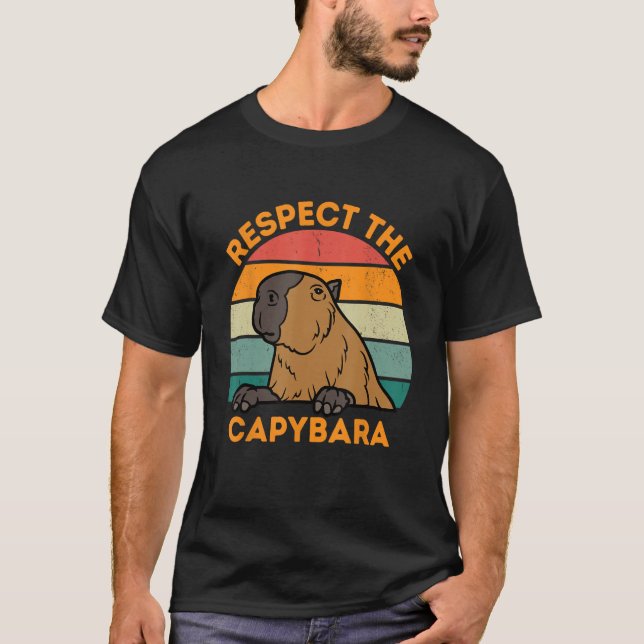 Respektera Capybara Animal Funny Rodent Capybara T Shirt (Framsida)