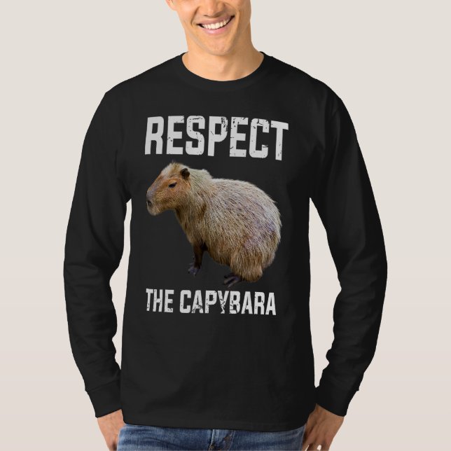 Respektera Capybara Capibara Rodent T Shirt (Framsida)