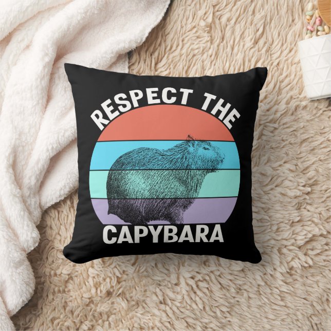 Respektera Capybara Funny Capybara Älskare T-Shirt Kudde (Filt)