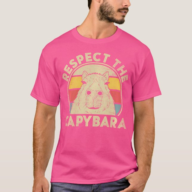 Respektera Capybara Funny Capybaras Älskare för mi T Shirt (Framsida)