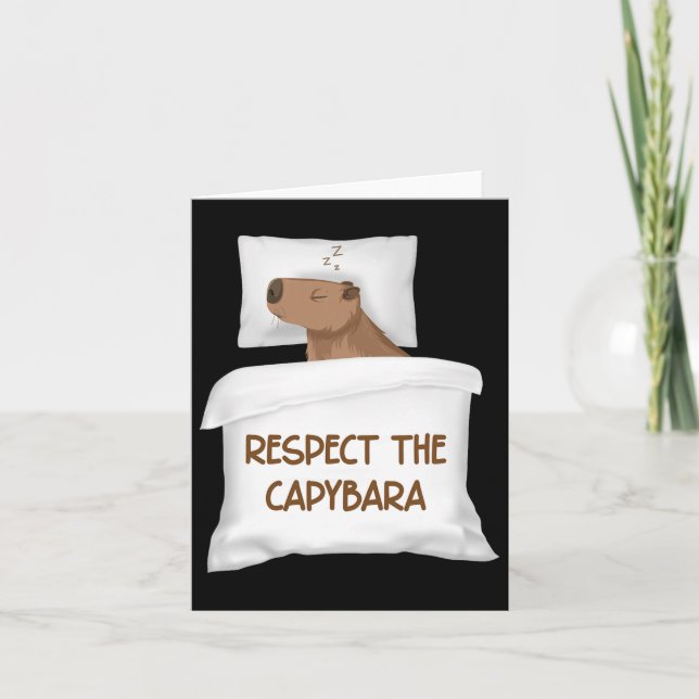 Respektera Capybara Officiell Sömn Nattlinne Sömn Kort (Framsida)