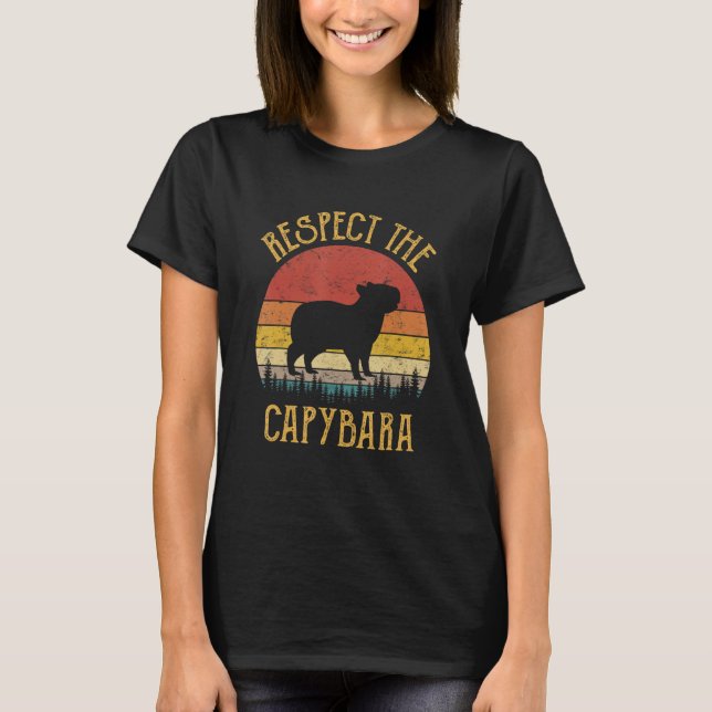 Respektera Capybara Rodent Animal T Shirt (Framsida)
